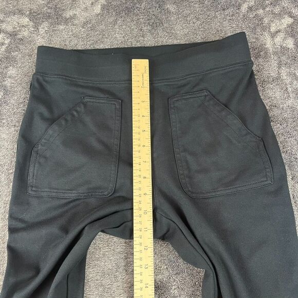 Maeve Anthropologie Ponte Knit Flare Split Ankle Pants Pull On Black Women's S - Picture 10 of 13